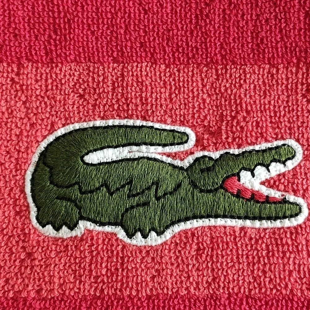 NEW LACOSTE Bath Towel Red